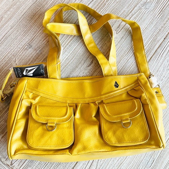 NWT Volcom Yellow Shoulder Bag - Picture 1 of 9